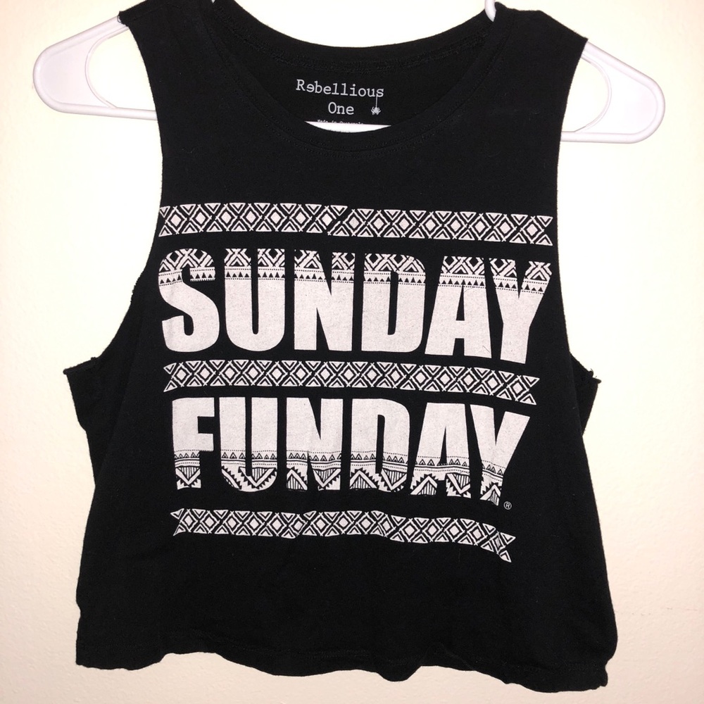 Sunday Funday Muscle crop top
